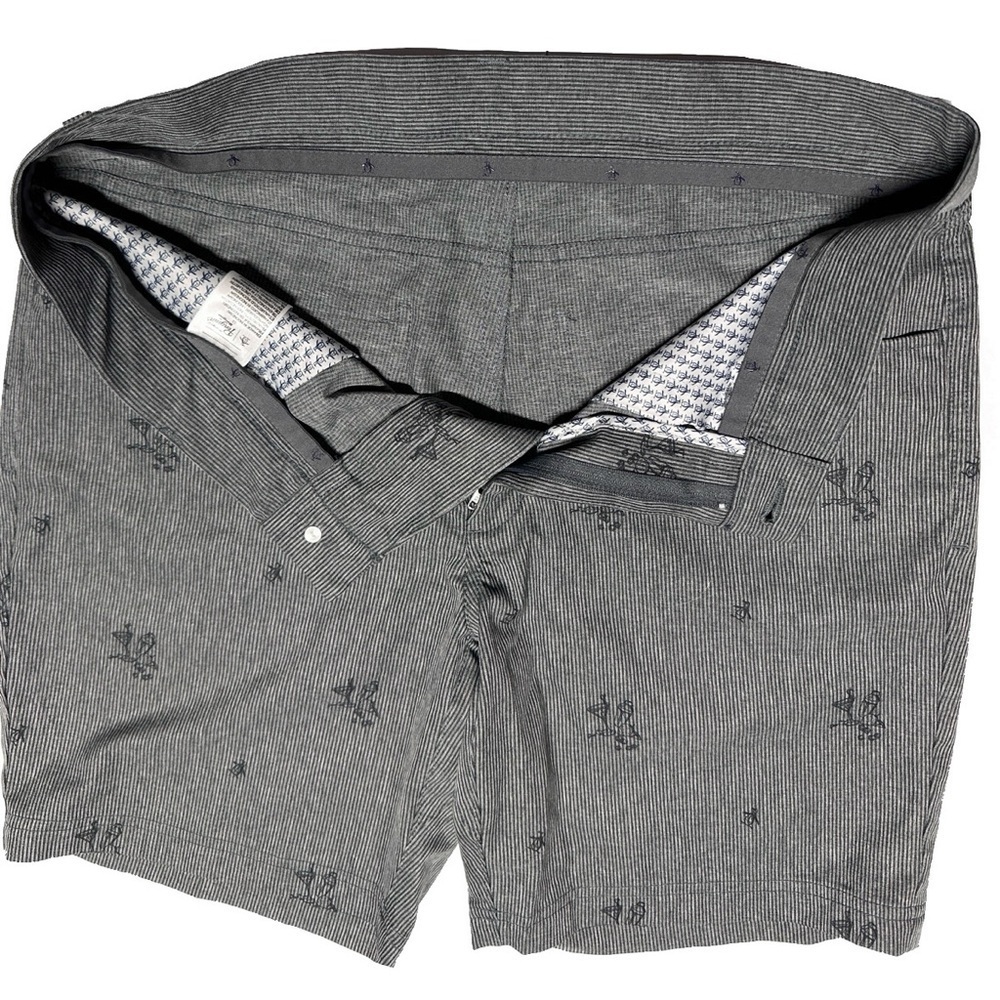 Men’s Cocktail Print Striped Penguin Shorts Size 32 Casual Summer Party Cruise - Picture 3 of 13